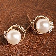Zaveri Pearls Combo of 2 RoseGold Cubic Zirconia Brass Stud Earrings ...