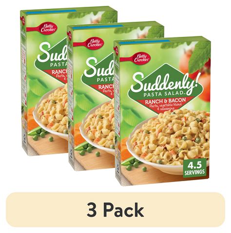 (3 pack) Suddenly Salad Ranch & Bacon Pasta Salad Mix with Vegetable ...
