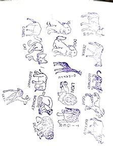 Rubber Stamp of Animals Picture(15pcs) : Amazon.in: Toys & Games