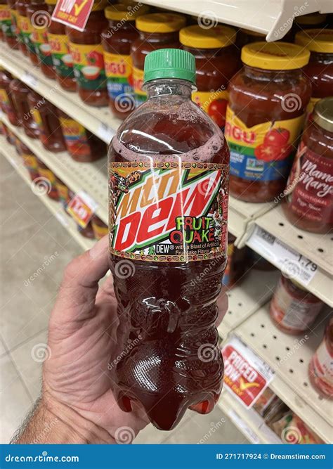 Grocery Store Mtn Dew Fruit Quake 20 Ounce Drink Editorial Stock Image ...