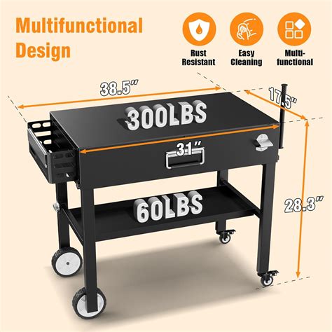 BBQMall Portable Grill Table Cart for Ninja Woodfire Outdoor India | Ubuy