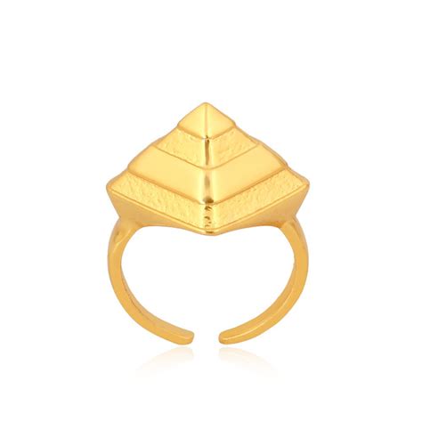 Egyptian Pyramid Ring (18kt Gold Micron) – Self Love Jewels