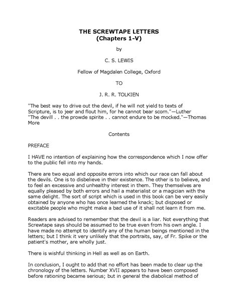 Screwtape-Letters-1-5.pdf | Exercises Voice | Docsity