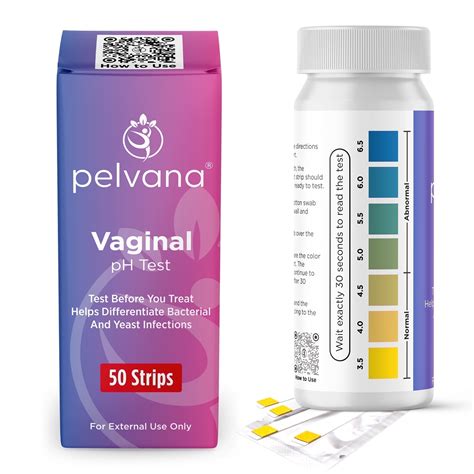 Pelvana Vaginal pH Balance Test Strips for Women, 50 Tests FSA/HSA Eligible, Vaginal Infection ...
