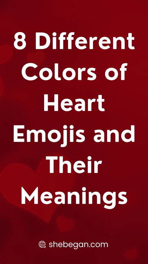 Heart Colors Emoji Meaning From Girl