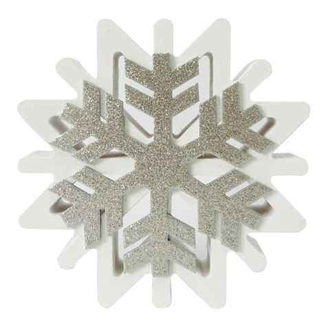Glittered Snowflake Table Decor 6in | Found and Fable | Christmas ...