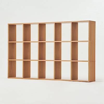 Stacking shelf 5 Shelves 3 Compartments W122*D28.5*H200cm | MUJI