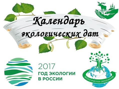 Год экологии: школьные мероприятия