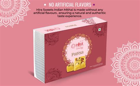 HIRA SWEETS Patisa 500gm | Soan Papdi | Indian Mithai | Instant Ready ...