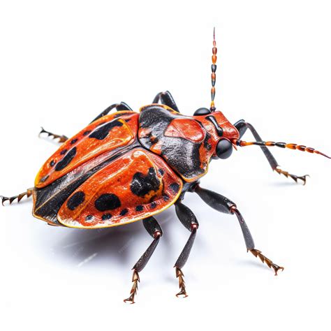 Premium AI Image | A red and black bug with black dots and black dots ...
