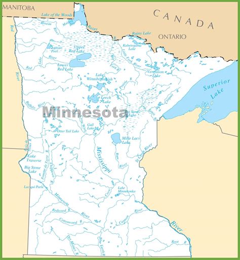 Minnesota lakes map