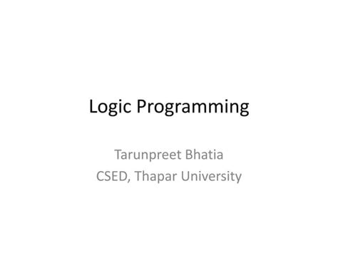 Image result for Logic programming Introduction