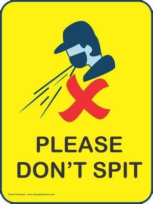 awareness, Please Don't Spit posters in A3 Size Vinyl Print ...