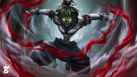 ArtStation - Gyutaro Upper Moon 6 | Demon Slayer Fan Art | Dark Fantasy