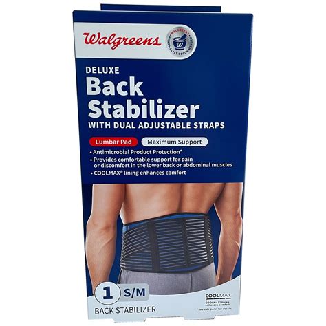 Walgreens Back Stabilizer with Dual Adjustable Straps Maximum Support ...