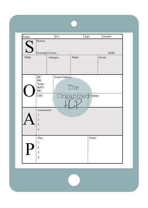 Digital SOAP Note for Healthcare Students - Etsy