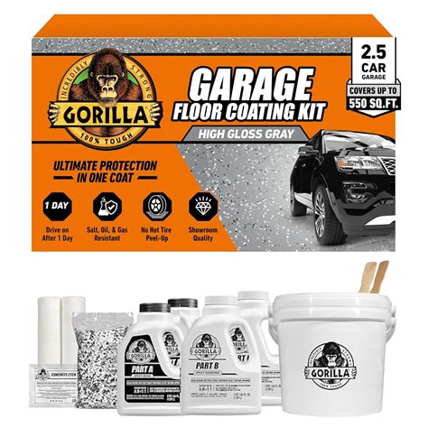 Amazon.com: Gorilla Epoxy Garage Floor Coating (12 pc) Kit, 2.5-Car ...