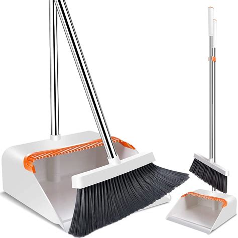 TRADY Plastic Cleaning Broom Dustpan Dusting Supdi with Brush (Medium ...