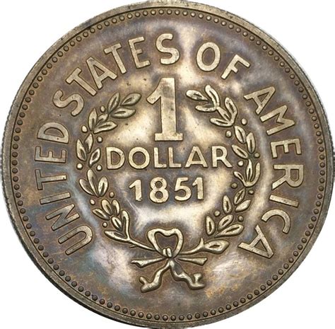 Rare Antique USA United States 1851 One Dollar Indian Head Coin ...