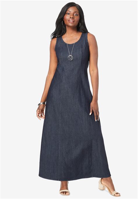 Denim Maxi Dress | Jessica London