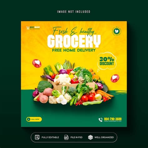 Lieferung von Gemüse und Obst in Lebensmittelgeschäften Social Media ...