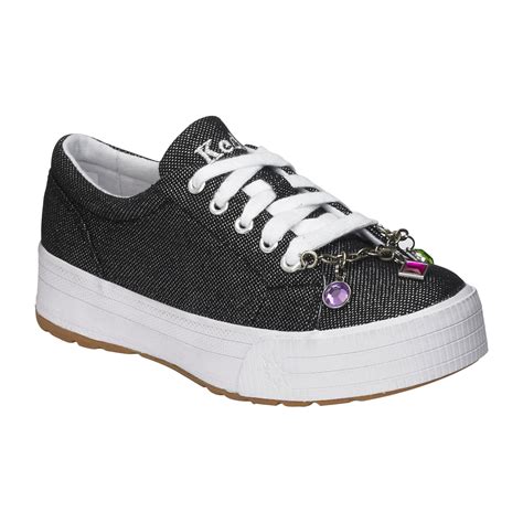 Keds Girl's Sneaker Glisten - Black Sparkle - Clothing, Shoes & Jewelry ...