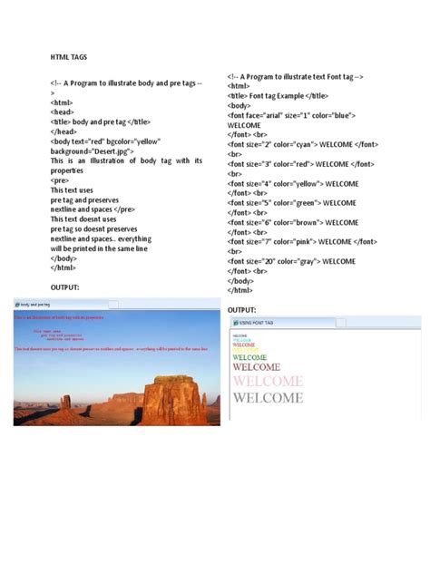 Image result for HTML Tags PDF