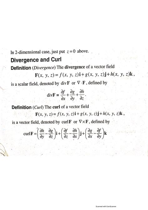 Divergence and curl - bsc physics main students complementary subject ...
