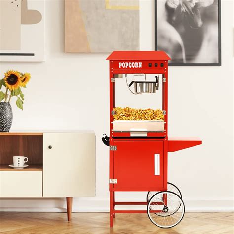 babevy Popcorn Machine Cart With 8 Oz Kettle | Wayfair