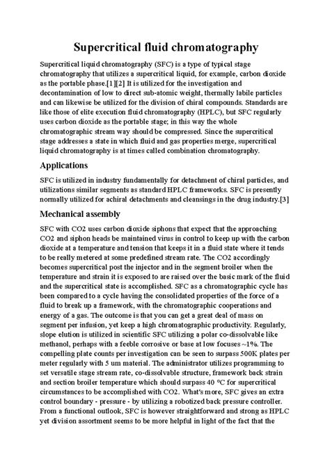 Supercritical fluid chromatography - Supercritical fluid chromatography ...