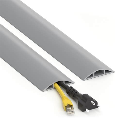 Amazon.com: Floor Cord Cover 4ft, Cord Hider Floor Hide Extension Cords ...