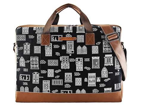 Funk For Hire Women Printed Vegan Leather 15.6" Laptop Handbag/Sling ...