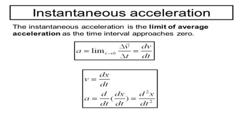 Image result for Instantaneous Acceleration Equation Example