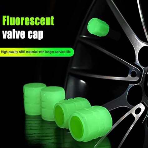 8PCS Fluorescent Car Tire Valve Cap Luminous Bike Tire Valve Stem Caps Universal | eBay