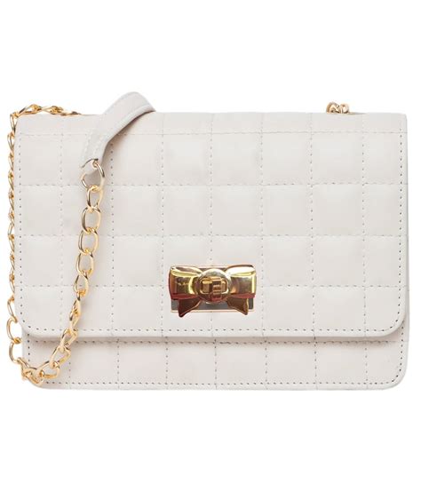 ADISA Women Girls Checks Quilted Sling Bag (Cream) : Amazon.in: Fashion