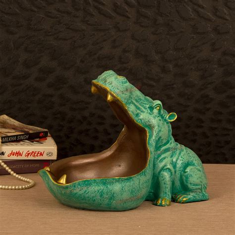 Buy TIED RIBBONS Resin Multipurpose Big Mouth Hippopotamus Storage ...