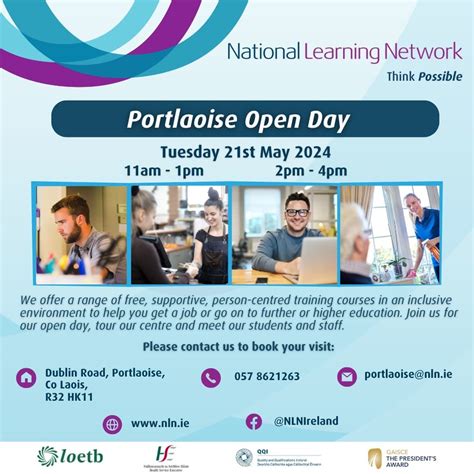 Enrollment Open Day, National Learning Network Portlaoise, 21 May 2024 ...