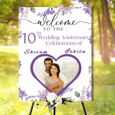 Anniversary Celebration Banner for Couples - #02 | Sunboard Easel Stan ...