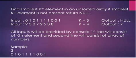Image result for Find KTH Smallest Element in Array