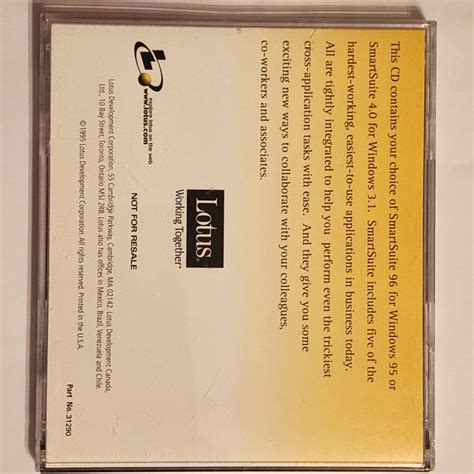 Lotus SmartSuite CD-ROM ISO (96 and 4.0) : Lotus Development ...