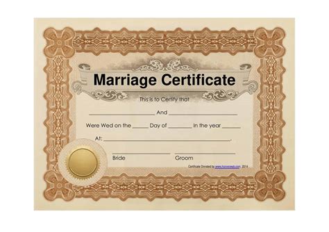 Free Printable Marriage Certificate Templates [Word, PDF] Editable