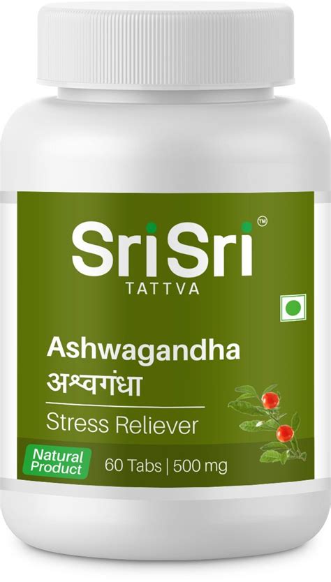 Buy Sri Sri TATTVA shuddhta ka naam Ashwagandha - 500mg Tablet - 60 ...