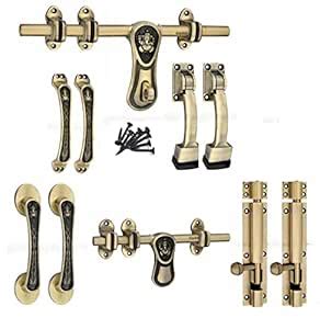 Your's Art Zinc Alloy Heavy Double Door Aldrop Full Set/Kit with Door ...