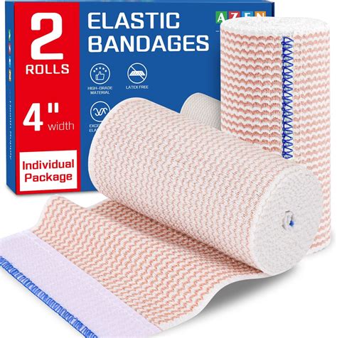 Amazon.com: Premium Elastic Bandage Wrap 6 inch 2 Pack Reusable Versatile Self-Closing ...