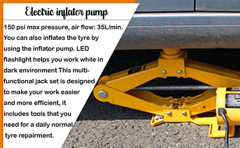 VOLTZ TY35SP ELECTRIC JACK 12V DC 2T ton Electric Scissor Jack and ...