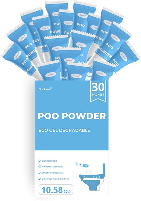 Buy Godora 30 Packs ECO-Friendly Poo Powder, Portable & Fast-Absorbing ...