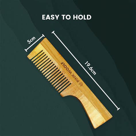 Katchhi Neem Wooden Comb for Women & Men, All Hair Types – PinkWoolf