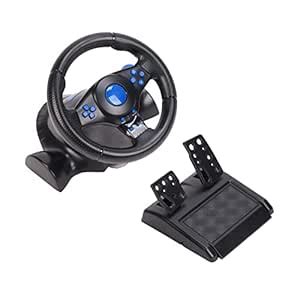 7 in 1 Game Steering Wheel, 180° Rotation, Vibration USB Racing Game ...