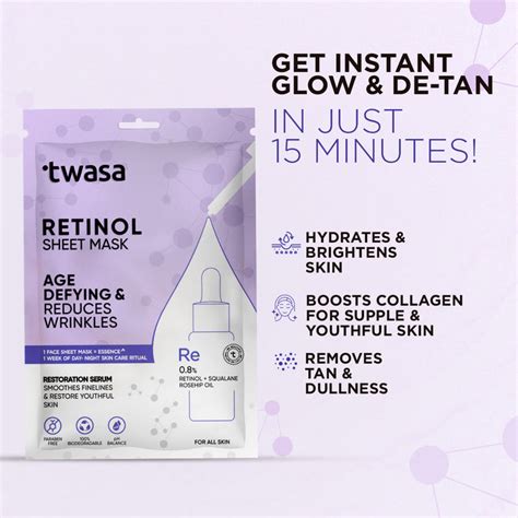 Buy Retinol Sheet Mask for Radiant Skin | Shop Serum Sheet Mask Online ...