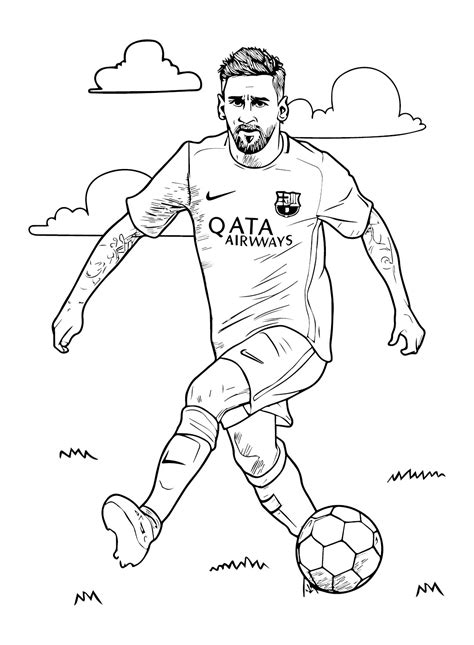 Free Messi Coloring Pages: Print & Color Now! - Free coloring pages to ...